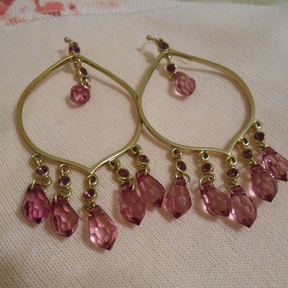 Purple Chandelier Earrings